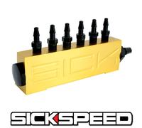 ASPIRAZIONE DEL VUOTO 6 PORTE COLLETTORE CARBURANTE GAS WASTEGATE BOOST