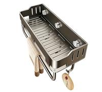 Aspirazione Per Organizer Da Doccia - Supporto Da Parete Con Fori Di Drenaggio | Scaffale Portaoggetti Per Vanità | Mensole Da Bagno A Senza Foratura Con Ganci E Portasciugamani | Per L'appart