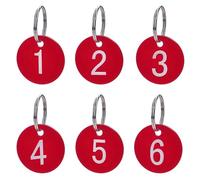 Aspire 1-50 Portachiavi Numerati, Targhette Portachiavi Numerate per Organizzazione e Ordinamento, Rosso,Il giro