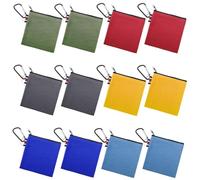 Aspire 12 pezzi Pochette Tela Pochette stoffa con moschettone, Portamonete con moschettone 4-1/4 x 4-1/4 pollici(11 x 11 cm)