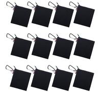 Aspire 12 pezzi Pochette Tela Pochette stoffa con moschettone, Portamonete con moschettone 4-1/4 x 4-1/4 pollici(11 x 11 cm)