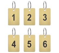 Aspire 20 PCS Portachiavi Numerati, Etichetta chiave numerata, da 1 a 20 etichette numerate incise sulla tavola dei dischi per ristoranti