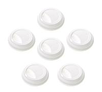 Aspire 30 Pezzi Coperchio Silicone per Bicchieri da caffè con Foro, Adatto per Tazza da 8.8 cm - 9 cm Diametro, Riutilizzabili - Bianca
