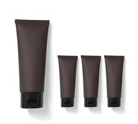 Aspire Confezione da 4 tubi morbidi da viaggio da 100 ml, marrone da viaggio, con tappo a flip, per crema, lozione