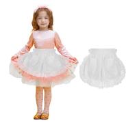 Aspire Grembiule cameriera Grembiule da Cucina, Grembiule in vita per donna, Mezzo Grembiule pizzo bianco di Halloween con due Tasche Grembiule bar