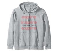 Aspire To Inspire Motivational Design Inspirational Felpa con Cappuccio