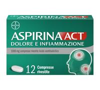 Aspirinaact dolore e infiammazione 1000 mg compresse rivestite 12 pz C