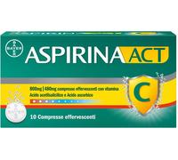 aspirina ACT C Febbre e Sintomi Influenzali con Vitamina C 10 Compresse