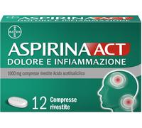 Aspirina ACT Dolore e Infiammazione Trattamento per Febbre e Dolore 12 Compresse