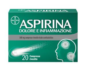 "Aspirina - Dolore E Infiammazione Antidolorifico E Antinfiammatorio 20 Compresse"