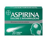 Aspirina Dolore e Infiammazione, Antidolorifico e Antinfiammatorio, contro Dolori Muscolari e Articolari, Cervicale, Mal di Testa, Mal di Schiena, 20 Compresse Rivestite