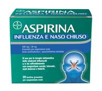 Aspirina influenza e naso chiuso 500 mg / 30 mg granulato per sospensione orale