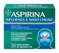 Aspirina Influenza E Naso Chiuso Antidolorifico 20 Bustine