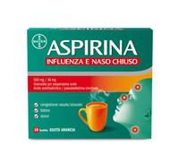 Aspirina - Influenza E Naso Chiuso Antidolorifico Decongestionante Sciogliere in Acqua Fredda o Calda 10 Bustina