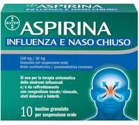 aspirina Influenza e Naso Chiuso Decongestionante 10 Bustine