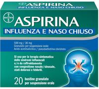 aspirina Influenza e Naso Chiuso Decongestionante 20 Bustine