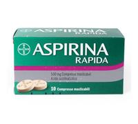 Aspirina Rapida Compresse, contro sintomi di Febbre, Influenza e per Dolori Mestruali,Reumatici e Muscolari, con 500mg di Acido Acetilsalicilico, 10 Compresse Masticabili