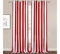 ASPMIZ Tende per finestra a righe verticali rosse e bianche per camera da letto soggiorno