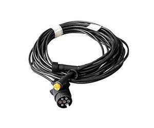Aspöck Cablaggio Elettrico per Rimorchio Lunghezza 5m Spina 7 PIN e 2 Connettori Baionetta 5 PIN Impianto Luci 12V Cavo Principale Illuminazione per Carrello Bisarca