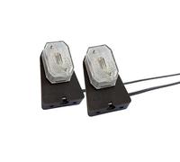Aspöck FLEXIPPOINT I KIT 2 PZ CON SUPPORTO 12V | Luce di posizione bianca con riflettore omologato E9 e cavo piatto da 0,5 m. Per rimorchi, camion e camper di notte.