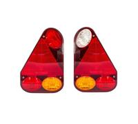 ASPÖCK Set 2x Fanali Posteriori Earpoint III 12V Lampada 6 Funzioni Stop Freccia Retromarcia Retronebbia Triangolo Riflettente Spina 5 PIN IP54 ADR Fari per Rimorchio Carrello