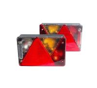 ASPÖCK Set luci posteriori Multipoint IV 7 funzioni per rimorchi UNITRAILER TEMARED 12V indicatore direzione luce stop retromarcia fendinebbia targa e riflettore