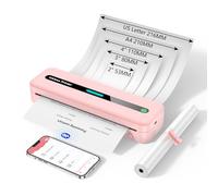 ASprink Stampante Portatile A4, Stampante Termica M832 Stampante Senza Inchiostro, Stampante Termica Portatile per Android e iOS, Supporta Carta Termica A4/110 MM/80 MM/53 MM/US Letter Carta Termica