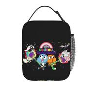 AsqLdQM Borsa portapranzo a forma di cartone animato The Amazing World of Gumball, portatile, isolata, per tutti i giorni, riutilizzabile