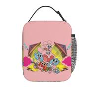AsqLdQM Borsa portapranzo a forma di cartone animato The Amazing World of Gumball, portatile, isolata, per tutti i giorni, riutilizzabile