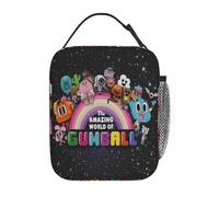 AsqLdQM Borsa portapranzo a forma di cartone animato The Amazing World of Gumball, portatile, isolata, per tutti i giorni, riutilizzabile