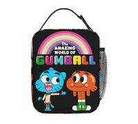 AsqLdQM Borsa portapranzo a forma di cartone animato The Amazing World of Gumball, portatile, isolata, per tutti i giorni, riutilizzabile