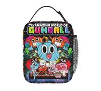 AsqLdQM Borsa portapranzo a forma di cartone animato The Amazing World of Gumball, portatile, isolata, per tutti i giorni, riutilizzabile