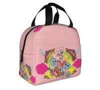 AsqLdQM Borsa termica per il pranzo, motivo: The Amazing World of Gumball, riutilizzabile, per picnic, spiaggia, pesca, lavoro, picnic
