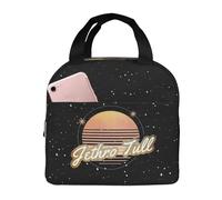 AsqLdQM Jethro Musics Tull - Borsa per il pranzo portatile in alluminio ispessito con isolamento termico, per uomini e adulti, colore nero