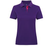 Asquith & Fox - Polo a manica corta due colori - Donna (RW5353)