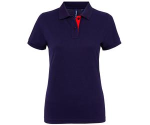 Asquith & Fox - Polo a manica corta due colori - Donna (RW5353)