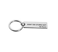 Asqunpin Portachiavi con citazioni per mamma, regalo per mamma, compleanno, mamma, figlio, regalo per madre e figlia, non fare stupido mamma, standard