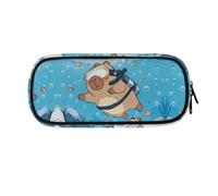 ASQVTIFE Astuccio per la scuola, per ragazze e ragazzi, grande capacità, con scomparti, organizer da scrivania, Oceans Capibara, L8.8x W1.7x H4.1inches, Axolotl Notte stellata