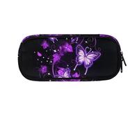 ASQVTIFE Astuccio per la scuola, per ragazze e ragazzi, grande capacità, con scomparti, organizer da scrivania, farfalla viola, L8.8x W1.7x H4.1inches, Axolotl Notte stellata
