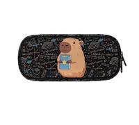 ASQVTIFE Astuccio per la scuola, per ragazze e ragazzi, grande capacità, con scomparti, organizer da scrivania, Carino Capibara, L8.8x W1.7x H4.1inches, Axolotl Notte stellata