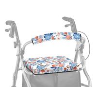 ASQVTIFE Bella copertura protettiva per deambulatore con motivo floreale per deambulatori Lady Walker per sedile e schienale, copertura antipolvere morbida per anziani in vita assistita, 2 pezzi