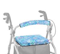 ASQVTIFE Blue Butterfly Walker Covers per sedile e schienale per anziani camminatori per anziani con coprisedili accessori morbido copertura antipolvere per anziani in vita assistita 2 pezzi