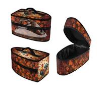 ASQVTIFE Caduta Foglia di Ferro Borsa di Stoccaggio Decorazioni Autunno Antipolvere Leggero Viaggio Ferro Caso di Stoccaggio Pollo Ferri Da Viaggio Organizzatore Accessori