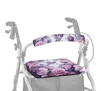 ASQVTIFE Copertura protettiva per deambulatore con rosa viola, con copertura di protezione per sedile da donna, colibrì, deambulatore, coprischienale e coprischienale, per uomini e donne, copri