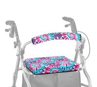 ASQVTIFE Coprisedile per deambulatore con bracciolo, universale, con motivo tie dye arcobaleno, per deambulatori e schienali, copri maniglia per camminatori, accessori decorativi