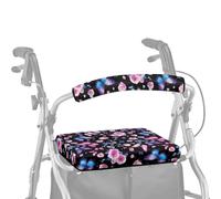 ASQVTIFE Coprisedili per deambulatori a farfalla per anziani Walker accessori per deambulatori pieghevoli con sedile deambulatore per anziani con coprisedile comodo sedile e coprischienale