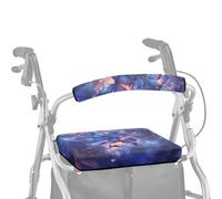 ASQVTIFE Coprisedili per deambulatori blu con farfalla per sedili e schienali, per deambulatori, deambulatori, deambulatori, accessori per anziani, lavabili, per donne