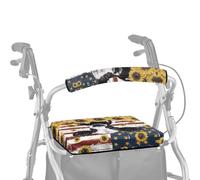 ASQVTIFE Coprisedili per deambulatori con bandiera americana, per anziani e deambulatori, per sedile e schienale, decorazioni per il 4 luglio, lavabili e antipolvere, set con accessori per sedili