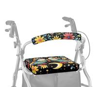 ASQVTIFE Coprisedili per deambulatori e schienale a forma di farfalla, accessori per deambulatori pieghevoli con decorazione per sedile, copertura morbida antipolvere per anziani antipolvere