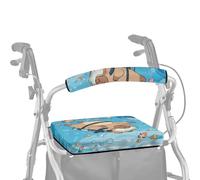 ASQVTIFE Cute Capybara Walker Coprisedile e Schienale Morbido Copertura Antipolvere per Anziani in Assisted Living 2 Pezzi Deambulatore Deambulatore Sedile e Schienale Coperture per Uomo Donna